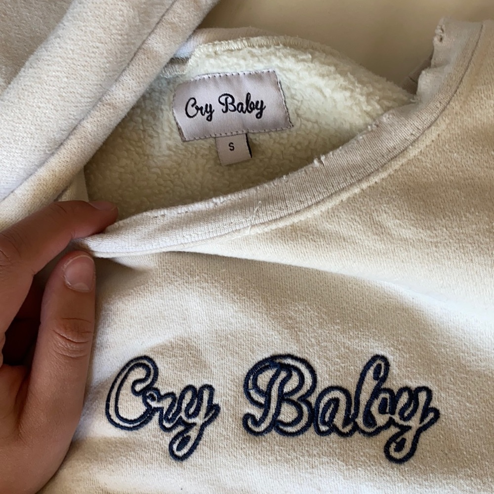 Cry Baby Crew Neck Sweat Shirt